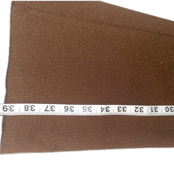 H&M Brown Shimmer Flare Pants With Waist Wrap String - XS - Picture 4 of 6